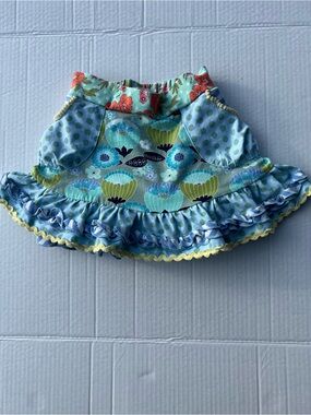 Matilda Jane Mint Green Floral Skirt with Pink and Coral Accents